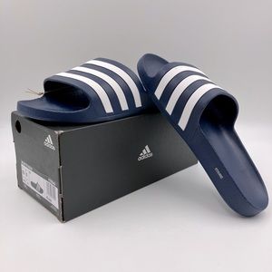 Adidas Unisex Adilette Aqua Slides/Sandals - Navy
